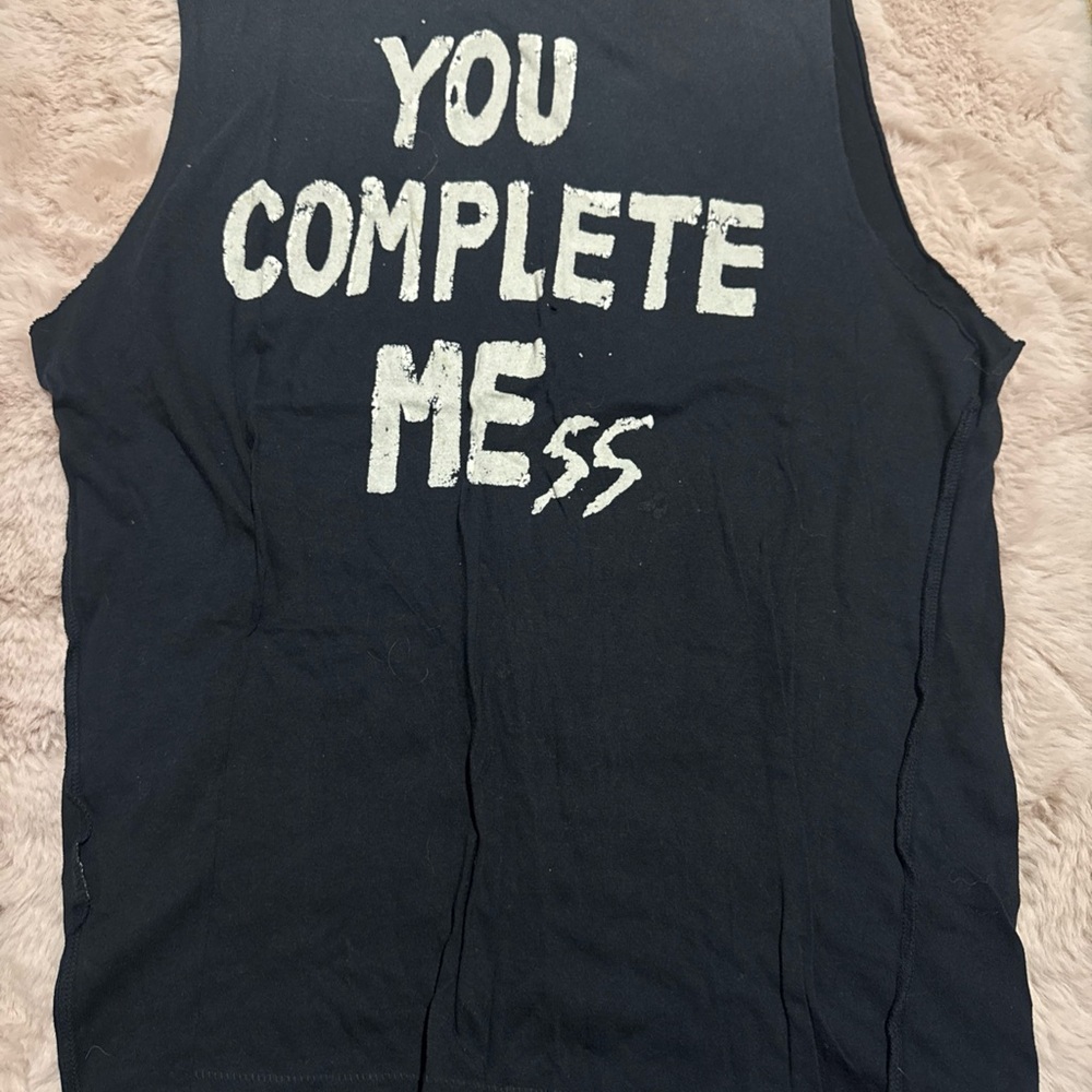 Black Graphic Tank Top